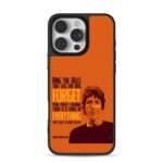 Leonard Cohen quote portrait orange iPhone 16 Pro Max Black Case