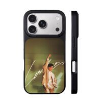 Leslie Cheung beige fist signature iPhone 17 Pro Max Black Case