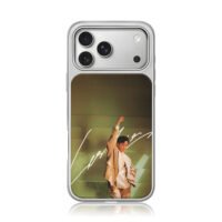 Leslie Cheung beige fist signature iPhone 17 Pro Max Electroplated Silver Case1