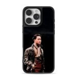 Leslie Cheung holding mic on stage iPhone 16 Pro Max Black Case