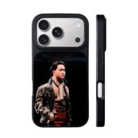 Leslie Cheung holding mic on stage iPhone 17 Pro Max Black Case