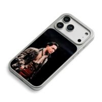 Leslie Cheung holding mic on stage iPhone 17 Pro Max Electroplated Silver Case2