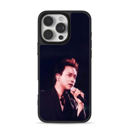 Leslie Cheung on stage with mic iPhone 16 Pro Max Black Case