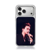 Leslie Cheung on stage with mic iPhone 17 Pro Max Electroplated Silver Case1