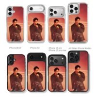 Leslie Cheung singing on stage Chris Brown Phone Case Black Electroplated Silver For Iphone 11 To 17