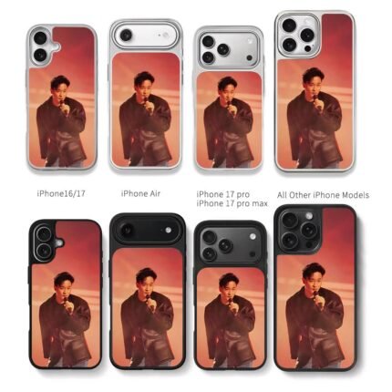 Leslie Cheung singing on stage Chris Brown Phone Case Black Electroplated Silver For Iphone 11 To 17