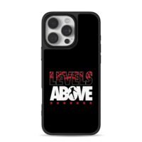 Levels Above soccer red stars print iPhone 16 Pro Max Black Case
