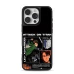 Levi Ackerman AoT Survey logo iPhone 16 Pro Max Black Case