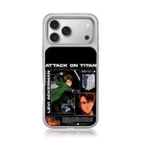 Levi Ackerman AoT Survey logo iPhone 17 Pro Max Electroplated Silver Case1
