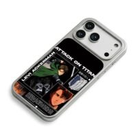 Levi Ackerman AoT Survey logo iPhone 17 Pro Max Electroplated Silver Case2