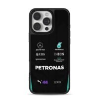 Lewis 44 AMG Petronas F1 logos Phone Case for iPhone 11-17 & Samsung Galaxy S24-S26