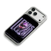 Lewis Hamilton 44 F1 helmet and car iPhone 17 Pro Max Electroplated Silver Case2