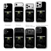 Lewis Hamilton 44 F1 Mercedes car Chris Brown Phone Case Black Electroplated Silver For Iphone 11 To 17