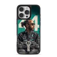 Lewis Hamilton 44 F1 Mercedes car iPhone 16 Pro Max Black Case