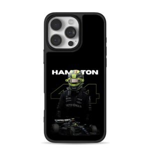 Lewis Hamilton 44 F1 Mercedes car iPhone 16 Pro Max Black Case