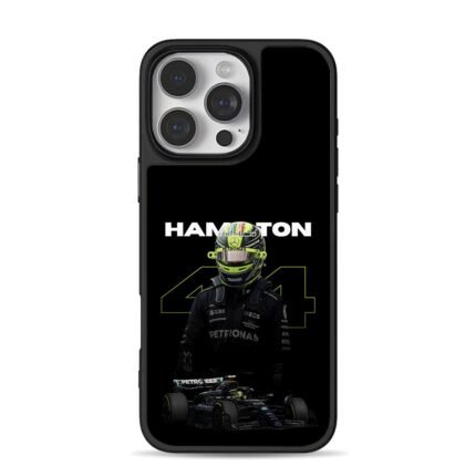 Lewis Hamilton 44 F1 Mercedes car iPhone 16 Pro Max Black Case