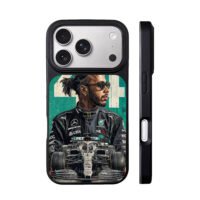Lewis Hamilton 44 F1 Mercedes car iPhone 17 Pro Max Black Case