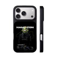 Lewis Hamilton 44 F1 Mercedes car iPhone 17 Pro Max Black Case