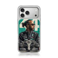 Lewis Hamilton 44 F1 Mercedes car iPhone 17 Pro Max Electroplated Silver Case1
