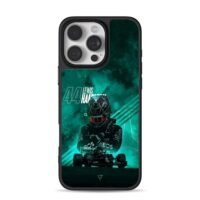Lewis Hamilton 44 F1 Mercedes racer iPhone 16 Pro Max Black Case