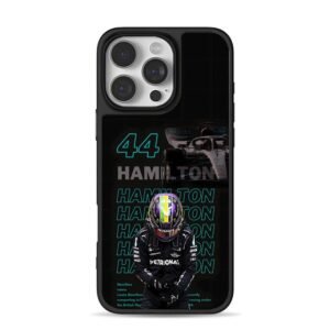 Lewis Hamilton 44 F1 race car suit iPhone 16 Pro Max Black Case