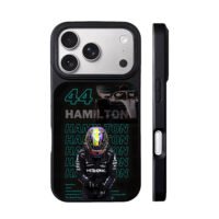 Lewis Hamilton 44 F1 race car suit iPhone 17 Pro Max Black Case