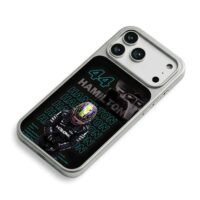 Lewis Hamilton 44 F1 race car suit iPhone 17 Pro Max Electroplated Silver Case2