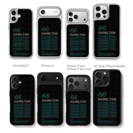 Lewis Hamilton 44 F1 racer Chris Brown Phone Case Black Electroplated Silver For Iphone 11 To 17