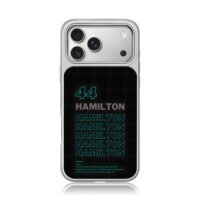 Lewis Hamilton 44 F1 racer iPhone 17 Pro Max Electroplated Silver Case1