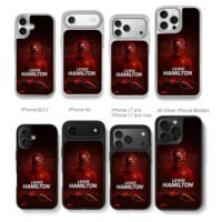 Lewis Hamilton 44 Ferrari F1 2025 Chris Brown Phone Case Black Electroplated Silver For Iphone 11 To 17