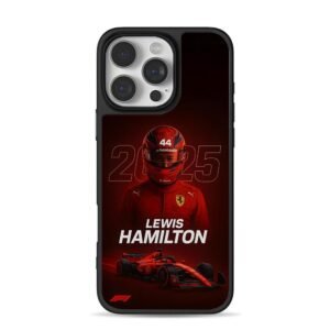 Lewis Hamilton 44 Ferrari F1 2025 iPhone 16 Pro Max Black Case