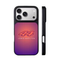 Lewis Hamilton 44 gradient design iPhone 17 Pro Max Black Case