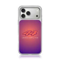 Lewis Hamilton 44 gradient design iPhone 17 Pro Max Electroplated Silver Case1