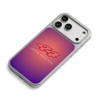 Lewis Hamilton 44 gradient design iPhone 17 Pro Max Electroplated Silver Case2