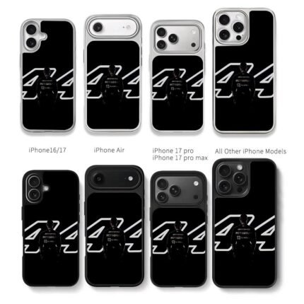 Lewis Hamilton 44 Mercedes F1 art Chris Brown Phone Case Black Electroplated Silver For Iphone 11 To 17