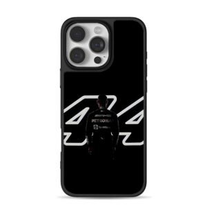 Lewis Hamilton 44 Mercedes F1 art iPhone 16 Pro Max Black Case