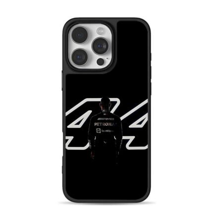 Lewis Hamilton 44 Mercedes F1 art iPhone 16 Pro Max Black Case