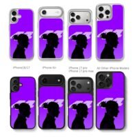 Lewis Hamilton 44 silhouette purple Chris Brown Phone Case Black Electroplated Silver For Iphone 11 To 17