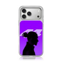 Lewis Hamilton 44 silhouette purple iPhone 17 Pro Max Electroplated Silver Case1