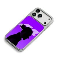 Lewis Hamilton 44 silhouette purple iPhone 17 Pro Max Electroplated Silver Case2