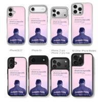Lewis Hamilton back view pink quote Chris Brown Phone Case Black Electroplated Silver For Iphone 11 To 17