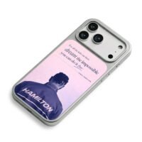 Lewis Hamilton back view pink quote iPhone 17 Pro Max Electroplated Silver Case2