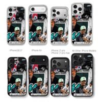 Lewis Hamilton F1 44 collage Chris Brown Phone Case Black Electroplated Silver For Iphone 11 To 17