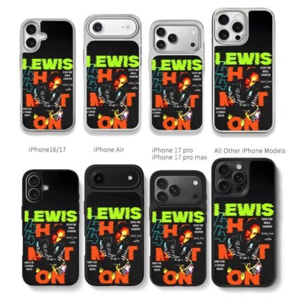 Lewis Hamilton F1 7x champ Ferrari Chris Brown Phone Case Black Electroplated Silver For Iphone 11 To 17