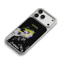 Lewis Hamilton F1 colorful helmet iPhone 17 Pro Max Electroplated Silver Case2