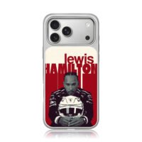 Lewis Hamilton F1 driver red helmet iPhone 17 Pro Max Electroplated Silver Case1