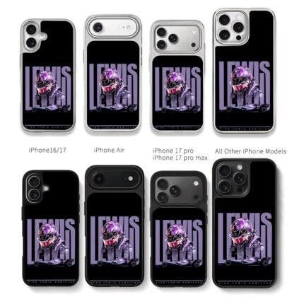 Lewis Hamilton F1 helmet racing car Chris Brown Phone Case Black Electroplated Silver For Iphone 11 To 17