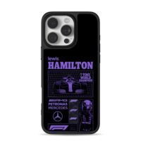 Lewis Hamilton F1 Mercedes AMG car iPhone 16 Pro Max Black Case