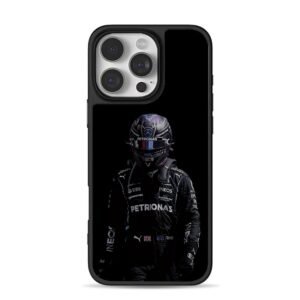 Lewis Hamilton F1 Mercedes helmet iPhone 16 Pro Max Black Case