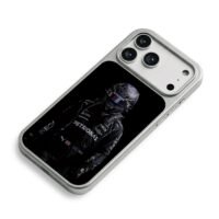 Lewis Hamilton F1 Mercedes helmet iPhone 17 Pro Max Electroplated Silver Case2